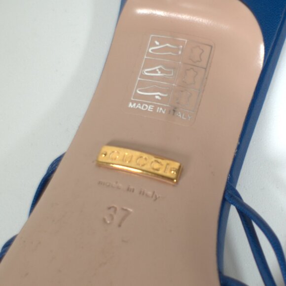 Blue Gucci Rhinestone Slides Size 37 never used - Picture 7 of 9